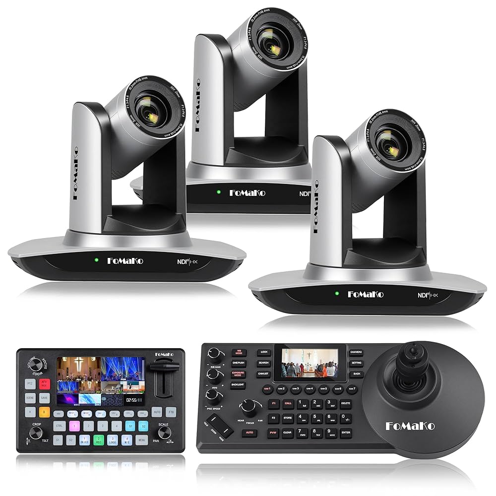 FoMaKo PTZコントロール機能付きビデオスイッチャー　KC601 美品 Amazon.com: FoMaKo PTZ Camera, AI Auto Tracking 20x Optical